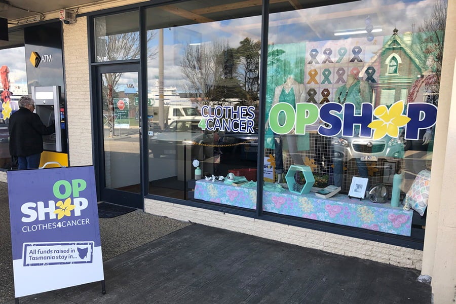 Clothes4Cancer Op Shop in Tasmania section image